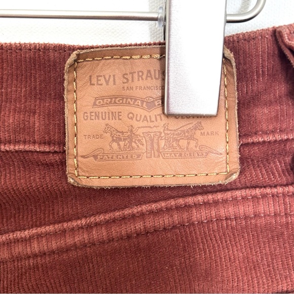 Levi’s Button Fly Wedgie Cords Jean Pant Straight Leg High Rust Brown Size 24 - Picture 10 of 15